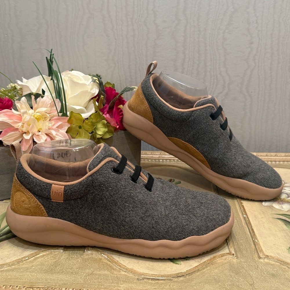 UIN Segovia Gray Wool Walking Shoes Sz 9